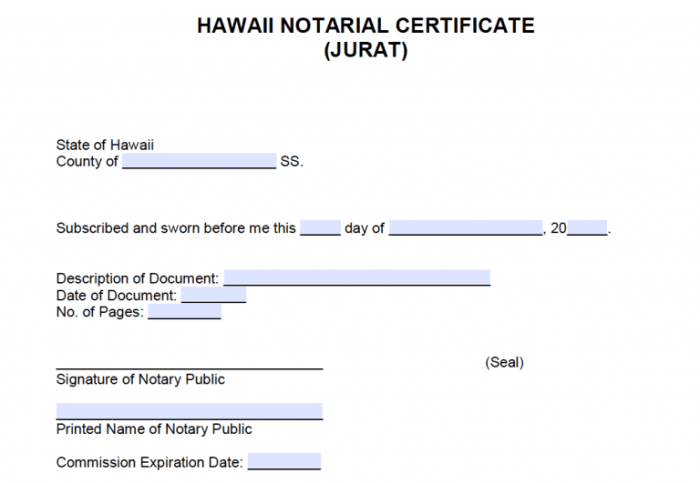 State of hawaii notary public manual