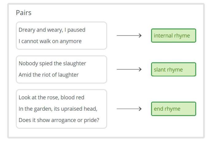 Match each excerpt to its poetic style