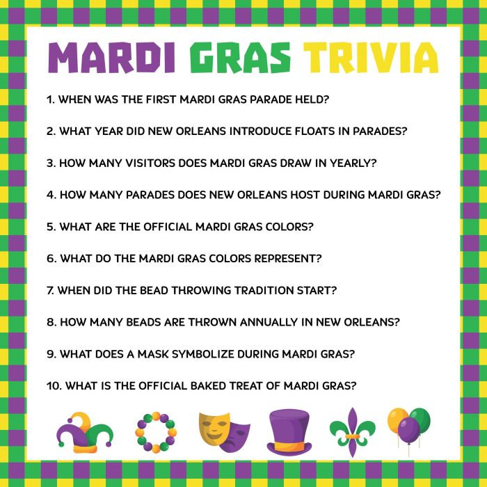 Mardi gras trivia multiple choice