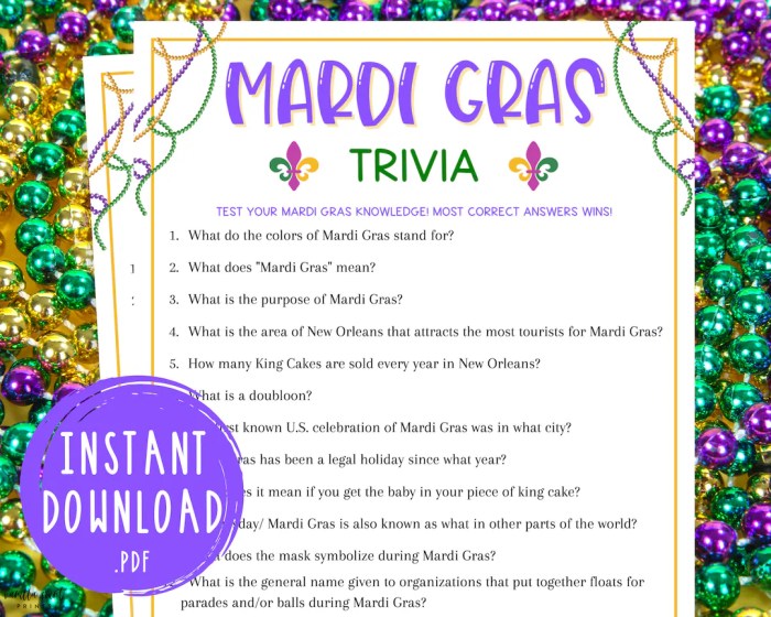 Mardi gras trivia multiple choice