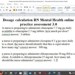 Dosage calculation pn fundamentals online practice assessment 3.0